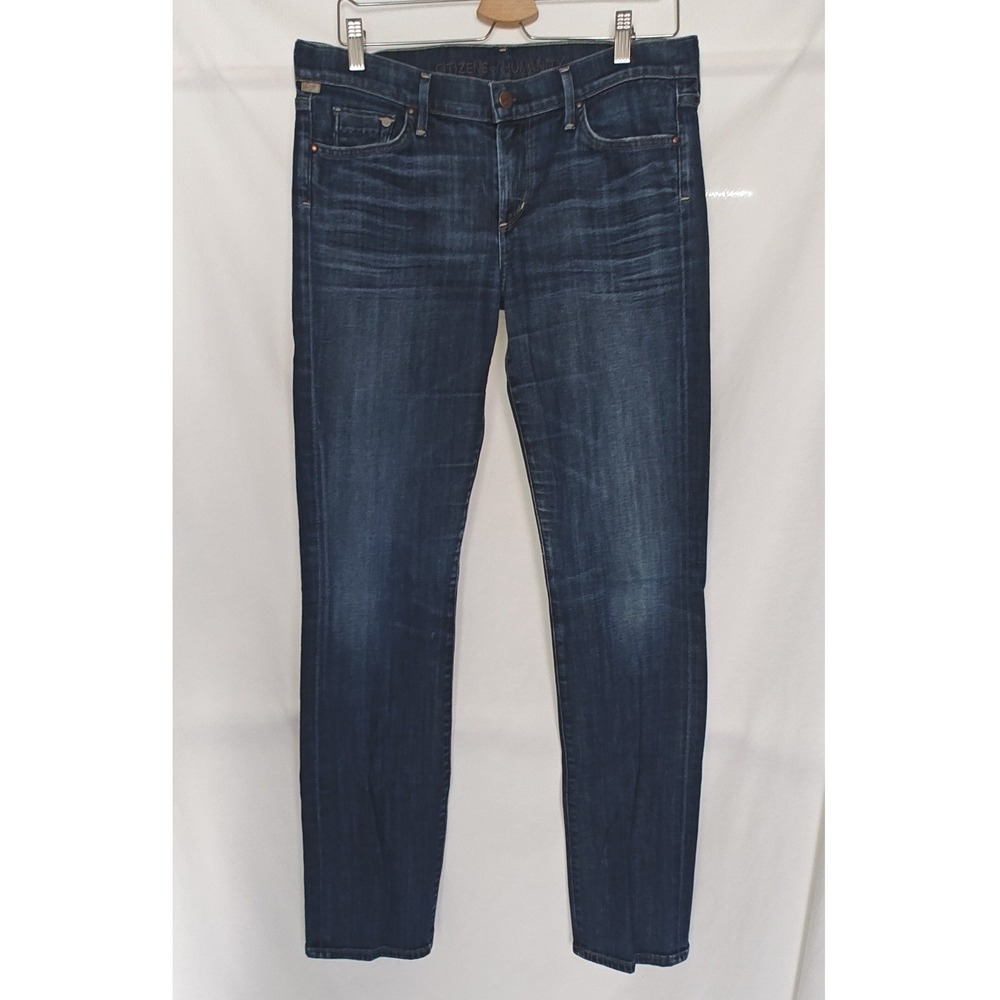 Citizens of Humanity Ava Jeans Dark Wash Low Rise Straight Leg Distressed‎ 31